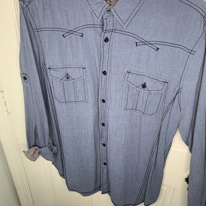 Helix black stitch casual dress shirt